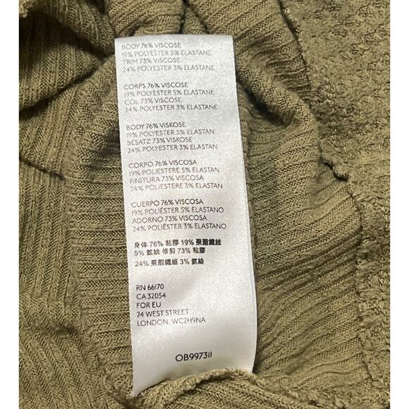 Free People We the Free New Love Tank Top Large in Moss Green Ribbed Scoop Back - Picture 5 of 7